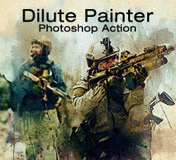极品PS动作－稀油画像(含高清视频教程)：Dilute Painter Photoshop Action